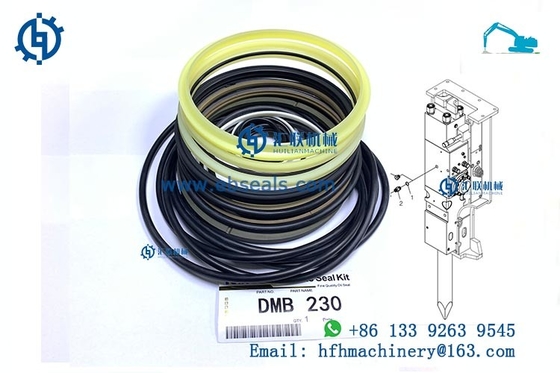 Черный набор уплотнения выключателя PTEE NY DMB230 гидравлический
